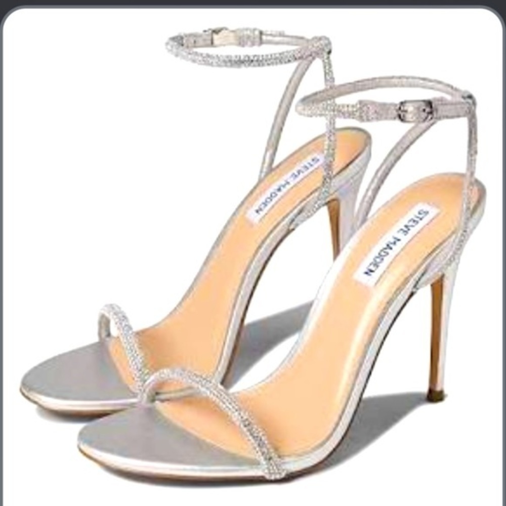 Unisa silver bling heels